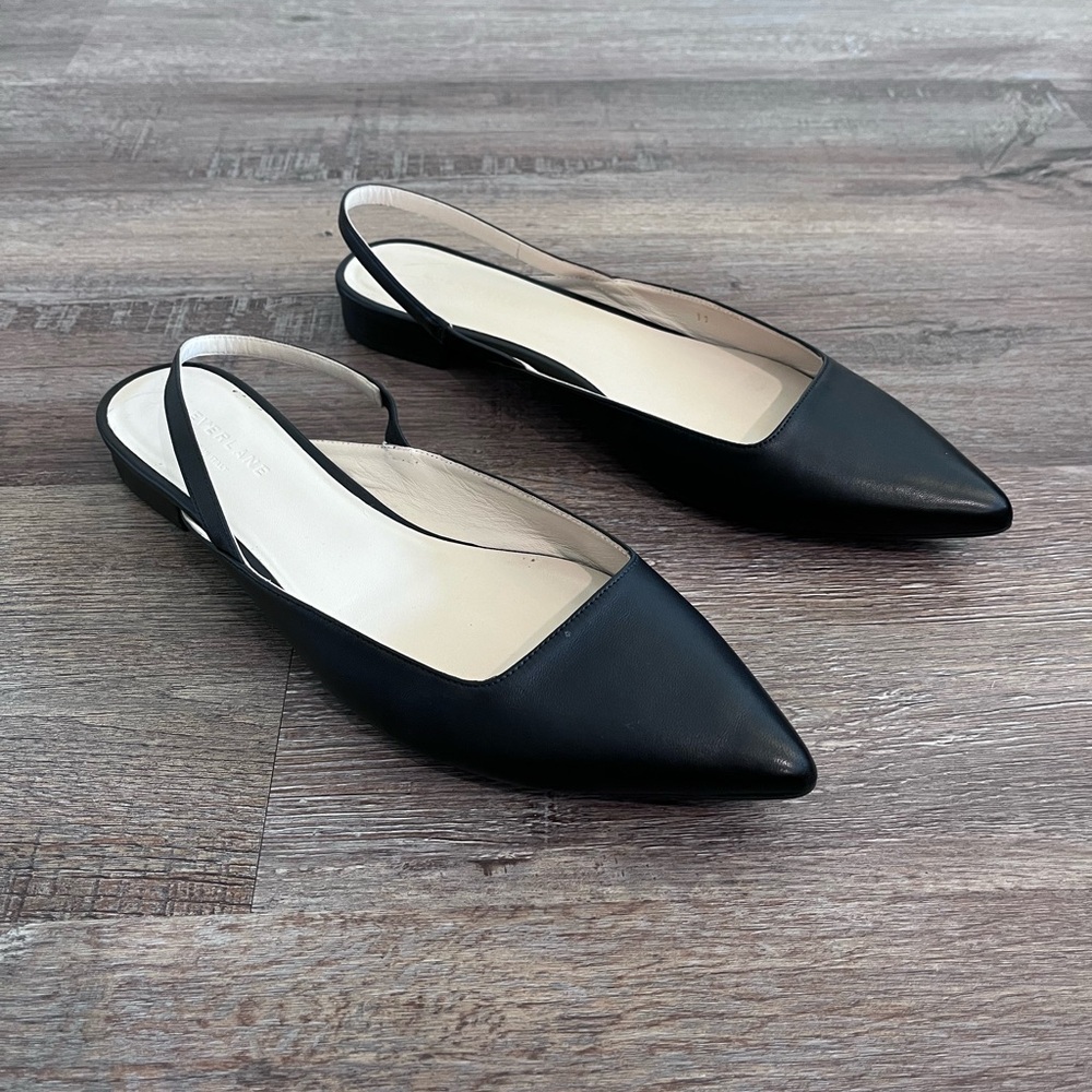 Everlane The Editor Slingback Leather Flat - 11M